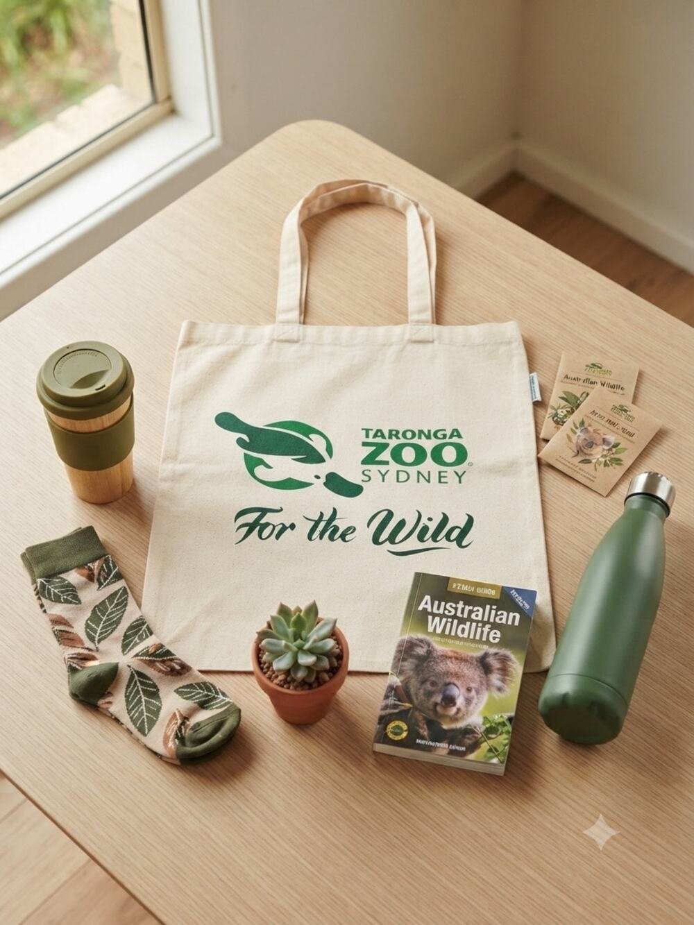 Taronga Zoo Sydney "For the Wild" Eco Tote Bag